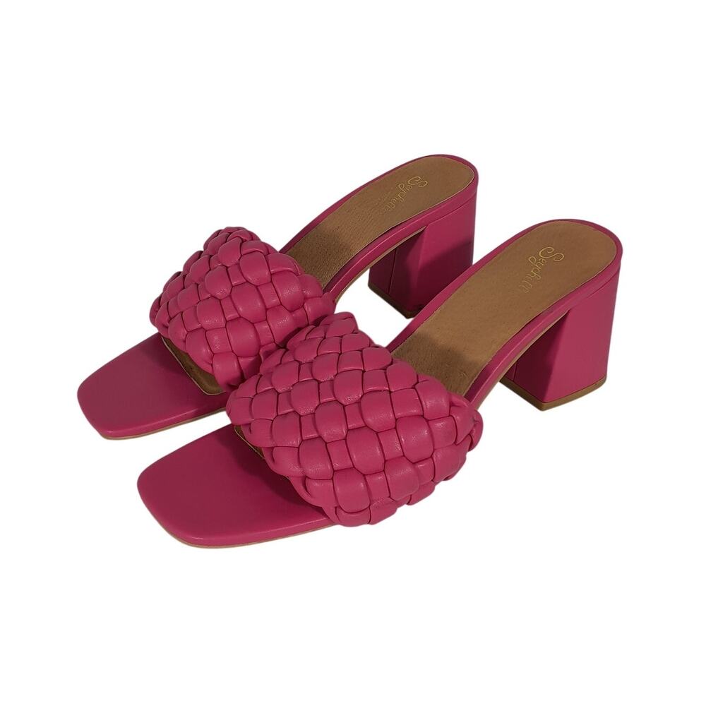 Seychelles Woven Fuchsia Connoisseur Mule Sandals Size 10